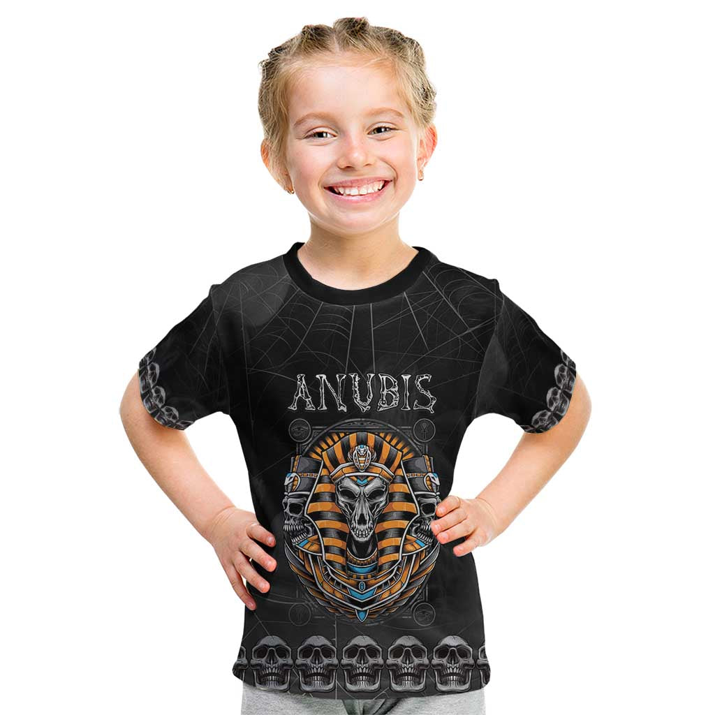 Personalized Halloween Egypt Kid T Shirt Skull Anubis - Wonder Print Shop