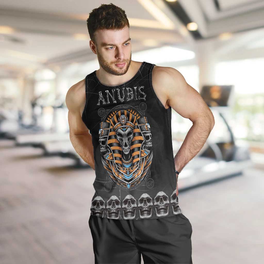 Personalized Halloween Egypt Men Tank Top Skull Anubis - Wonder Print Shop