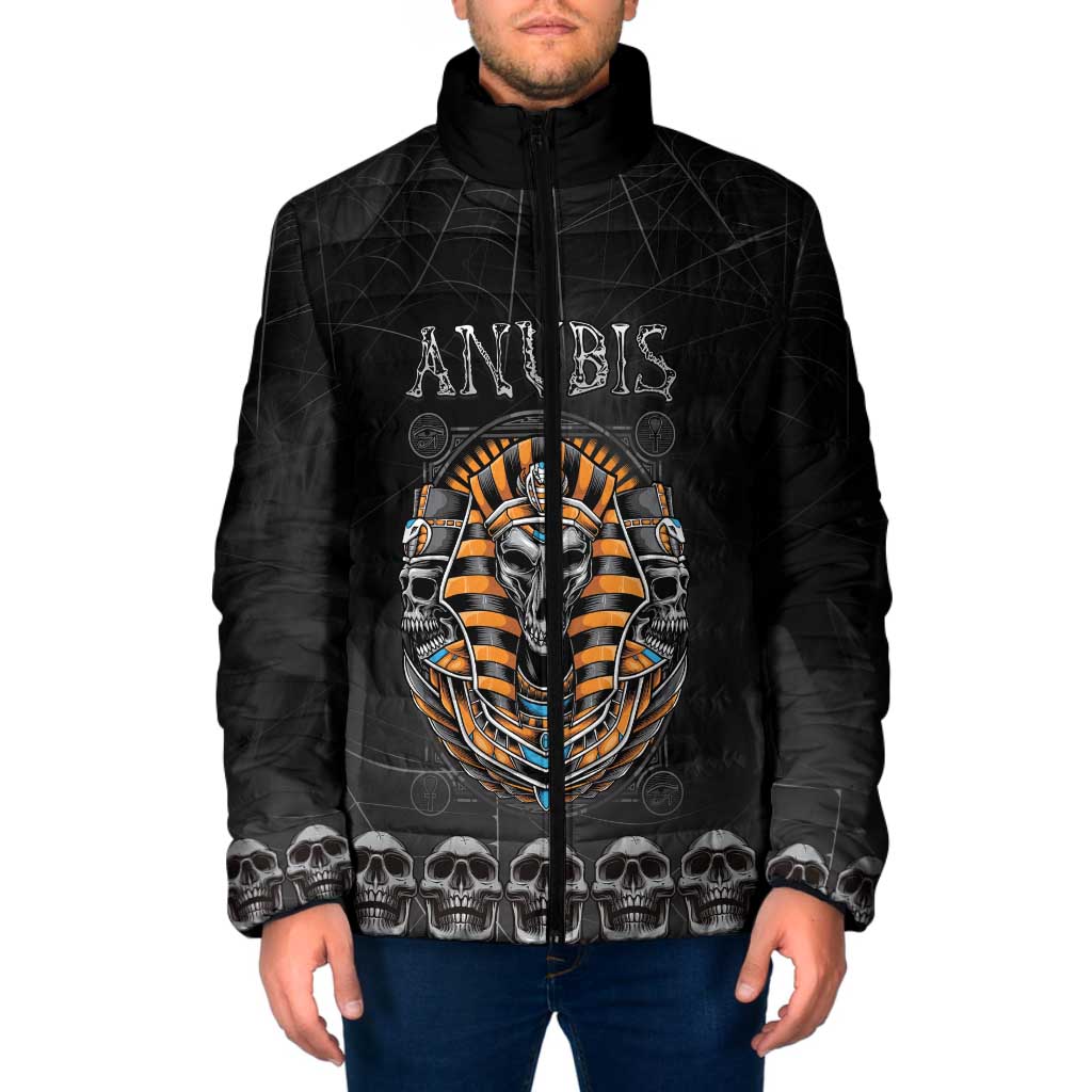 Personalized Halloween Egypt Padded Jacket Skull Anubis - Wonder Print Shop