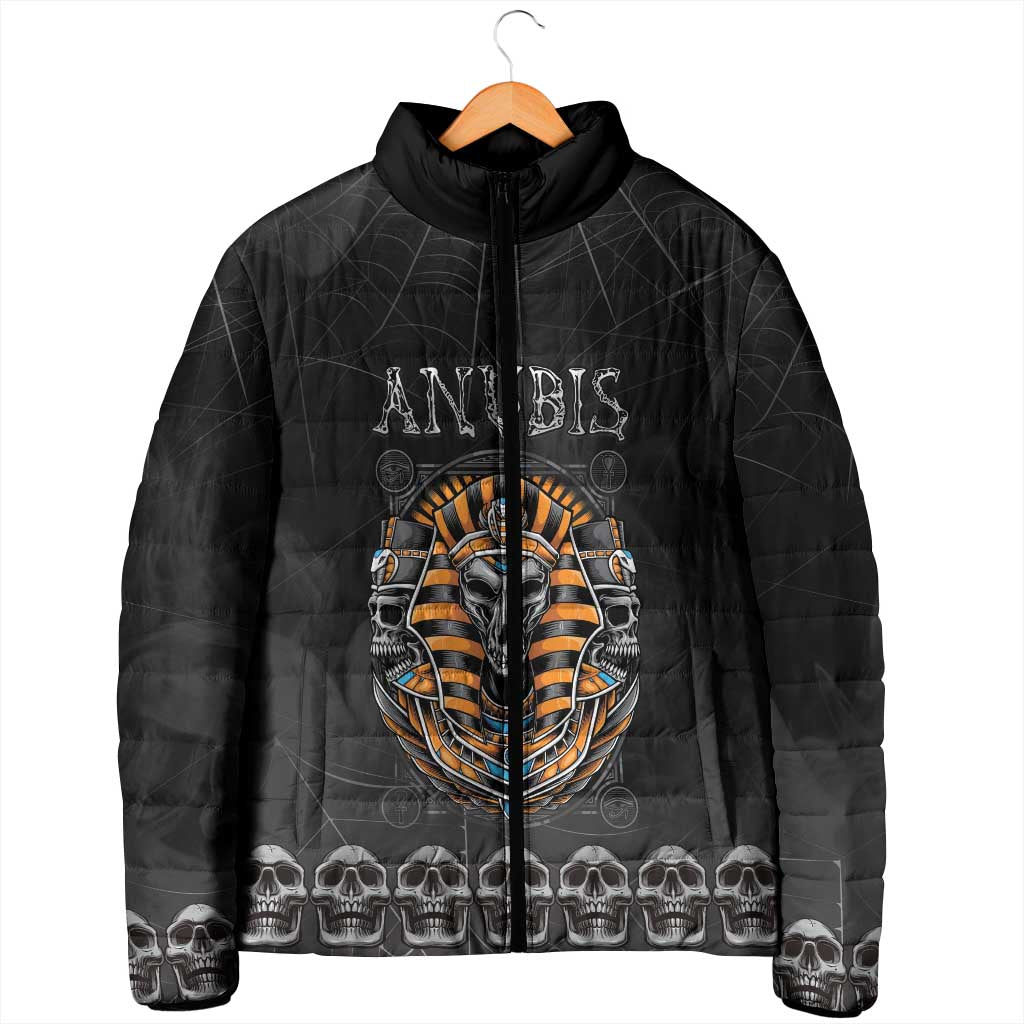 Personalized Halloween Egypt Padded Jacket Skull Anubis - Wonder Print Shop