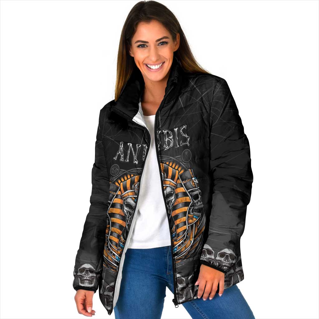 Personalized Halloween Egypt Padded Jacket Skull Anubis - Wonder Print Shop