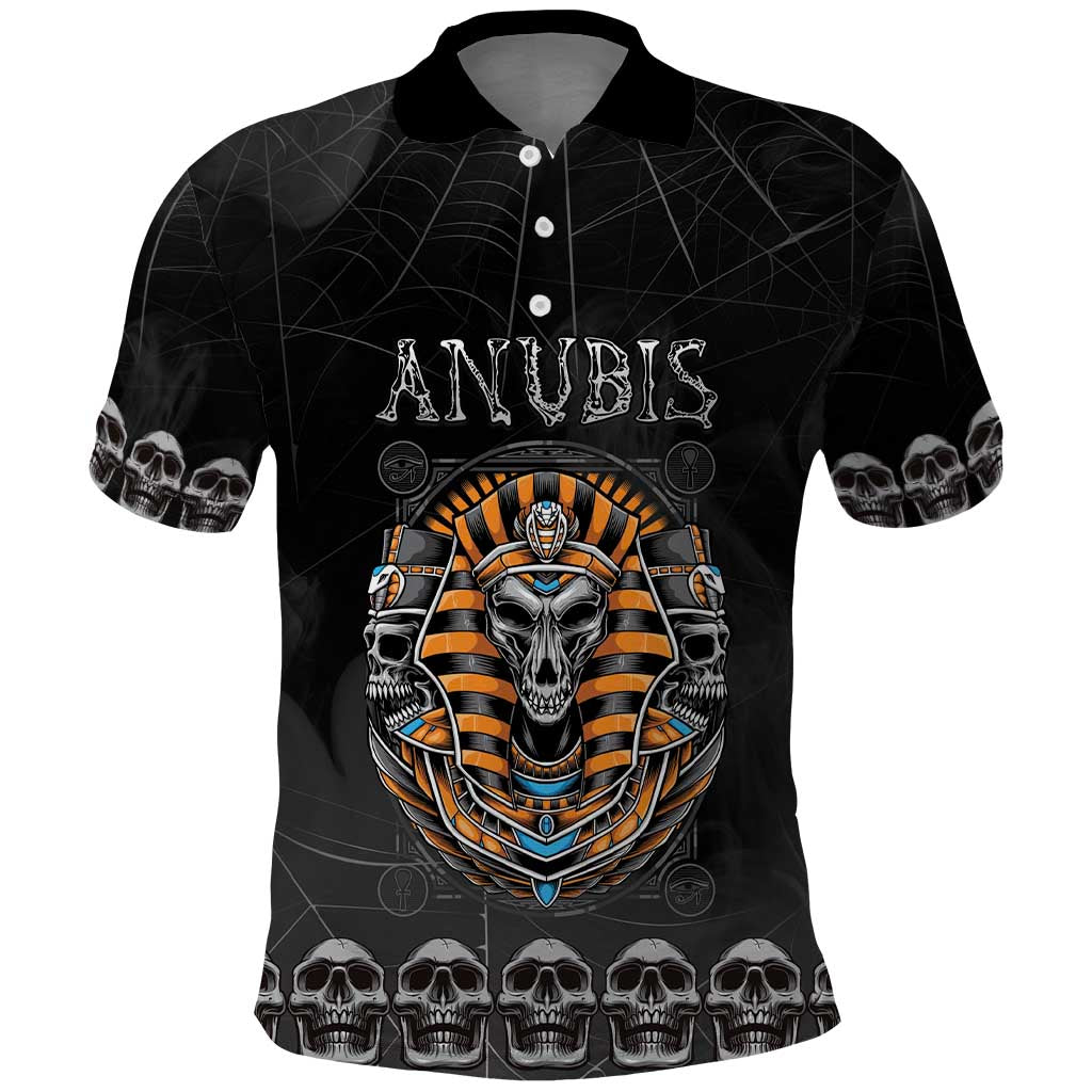Personalized Halloween Egypt Polo Shirt Skull Anubis - Wonder Print Shop