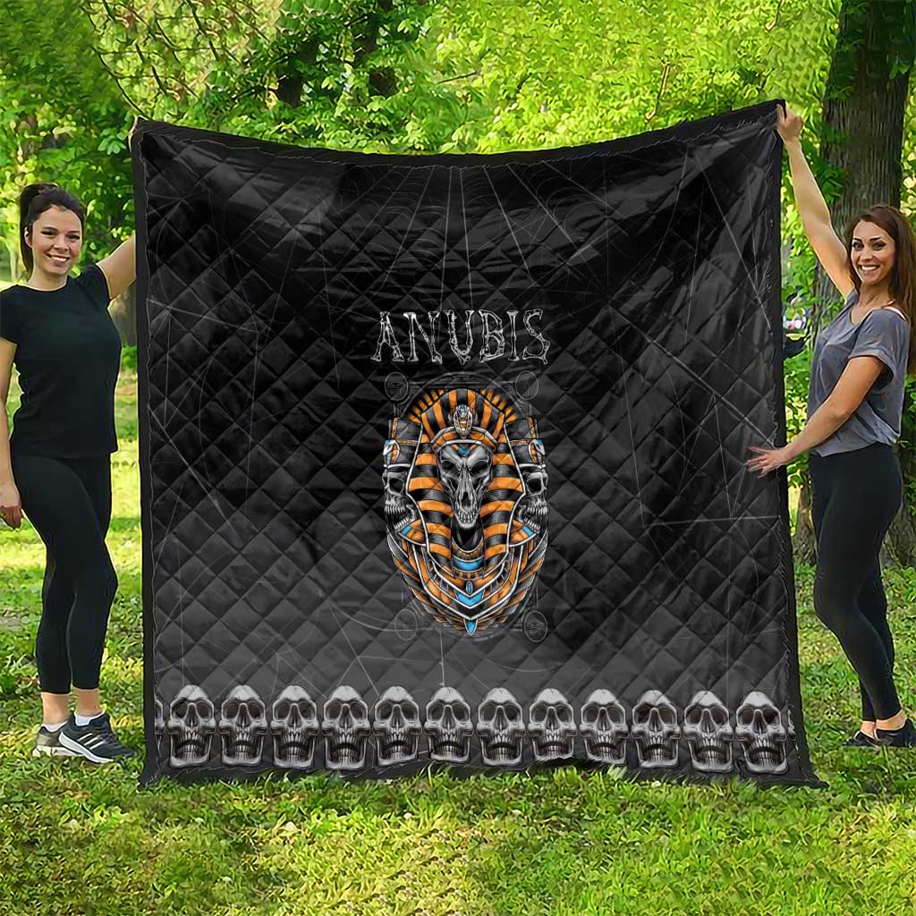 Halloween Egypt Quilt Skull Anubis - Wonder Print Shop