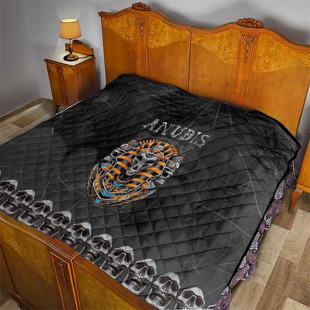 Halloween Egypt Quilt Skull Anubis - Wonder Print Shop