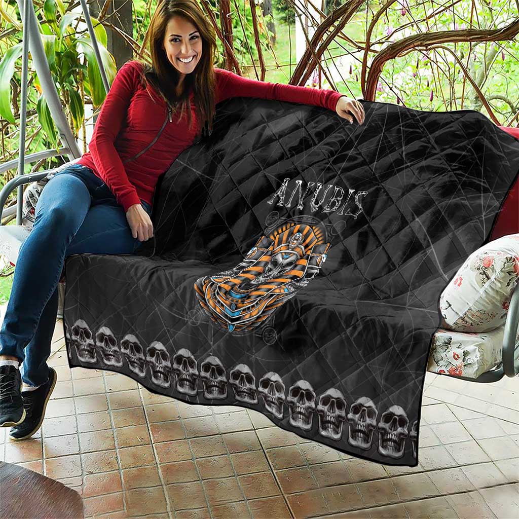 Halloween Egypt Quilt Skull Anubis - Wonder Print Shop