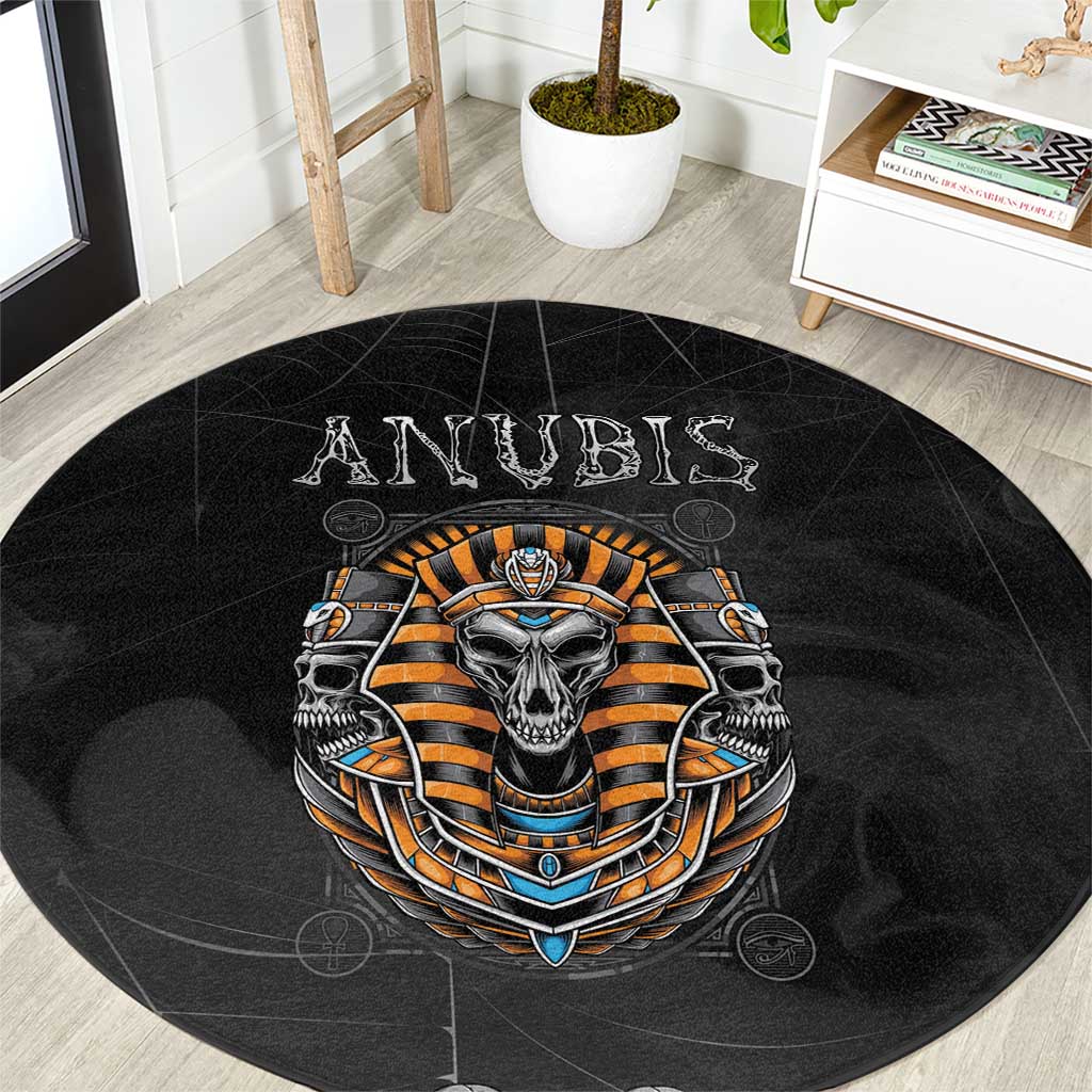 Halloween Egypt Round Carpet Skull Anubis - Wonder Print Shop