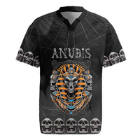 Personalized Halloween Egypt Rugby Jersey Skull Anubis - Wonder Print Shop