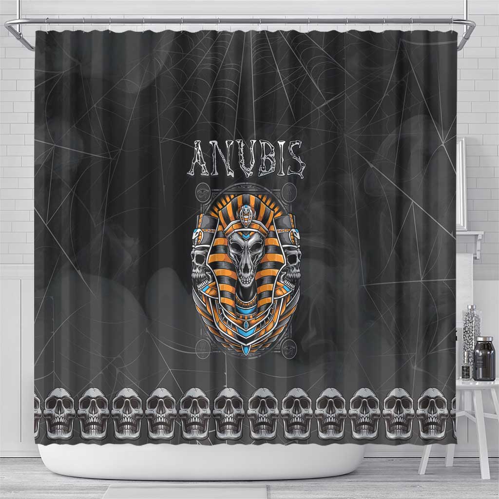 Halloween Egypt Shower Curtain Skull Anubis - Wonder Print Shop