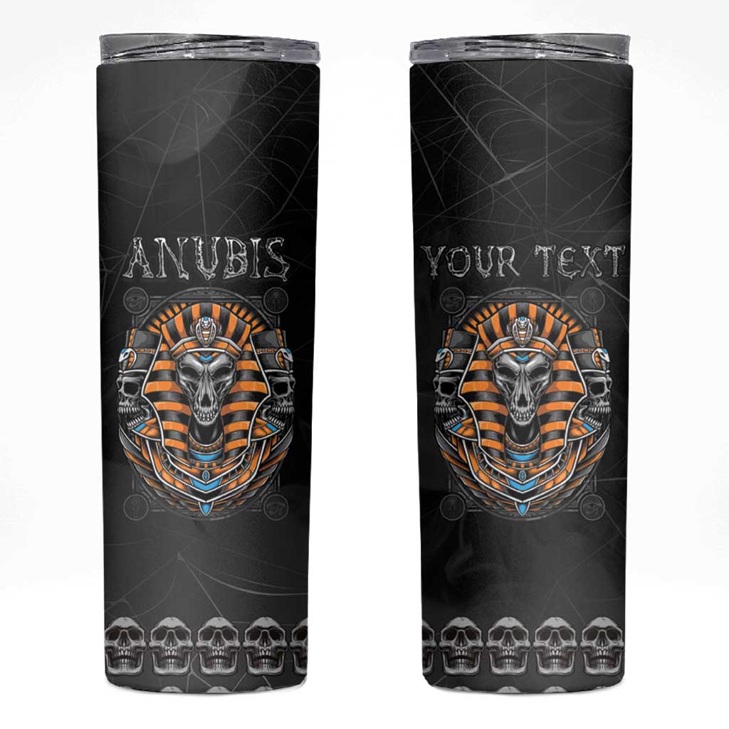 Personalized Halloween Egypt Skinny Tumbler Skull Anubis - Wonder Print Shop