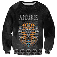 Personalized Halloween Egypt Sweatshirt Skull Anubis - Wonder Print Shop