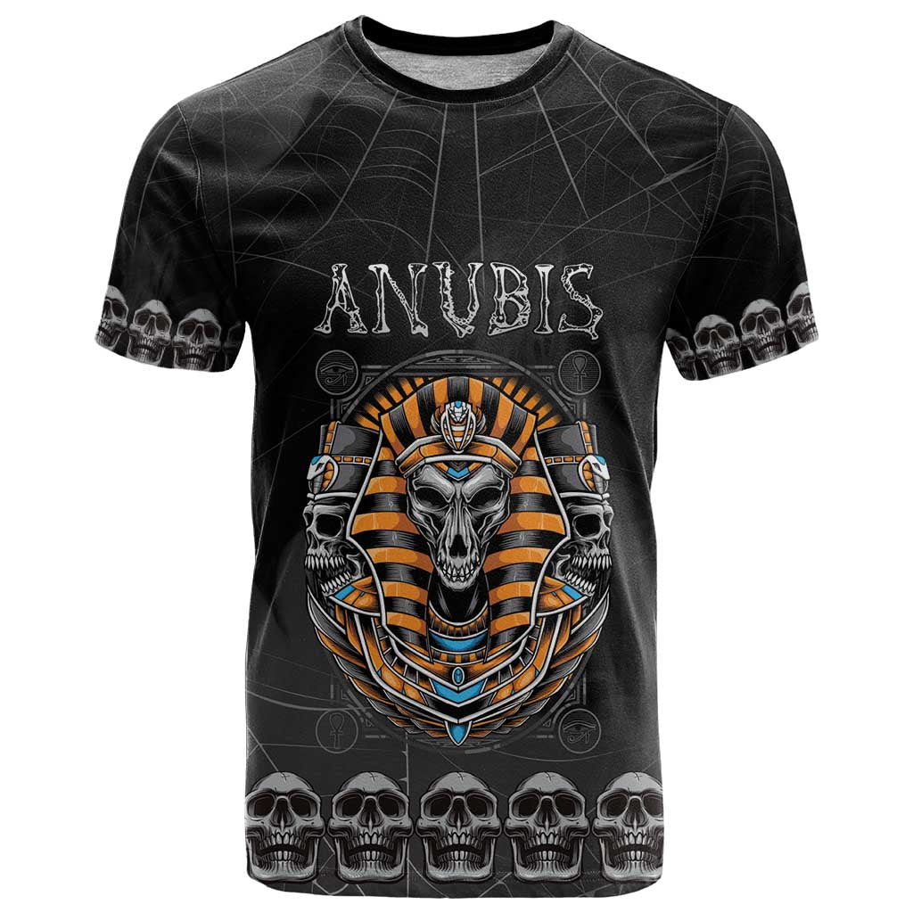 Personalized Halloween Egypt T Shirt Skull Anubis - Wonder Print Shop