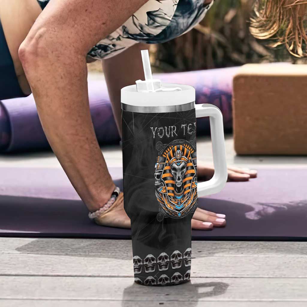Personalized Halloween Egypt Tumbler With Handle Skull Anubis - Wonder Print Shop