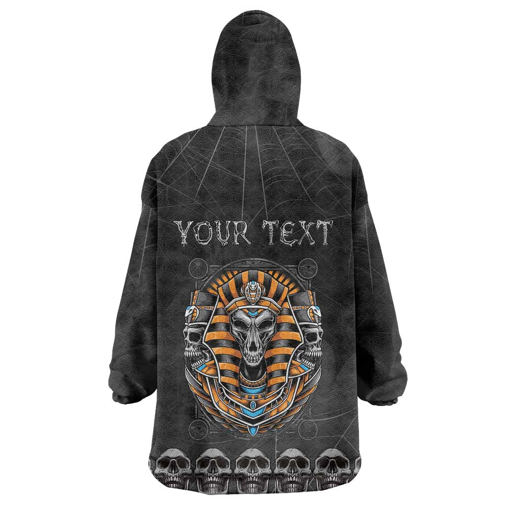 Personalized Halloween Egypt Wearable Blanket Hoodie Skull Anubis - Wonder Print Shop