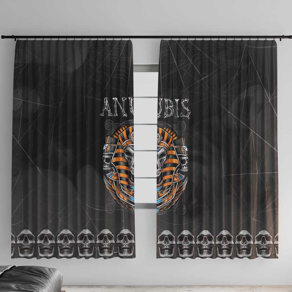 Halloween Egypt Window Curtain Skull Anubis - Wonder Print Shop