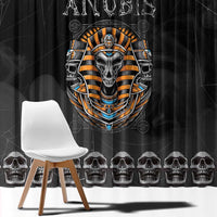 Halloween Egypt Window Curtain Skull Anubis - Wonder Print Shop