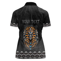 Personalized Halloween Egypt Women Polo Shirt Skull Anubis - Wonder Print Shop