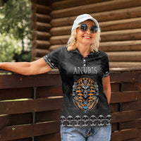 Personalized Halloween Egypt Women Polo Shirt Skull Anubis - Wonder Print Shop