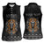 Personalized Halloween Egypt Women Sleeveless Polo Shirt Skull Anubis - Wonder Print Shop