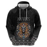 Personalized Halloween Egypt Zip Hoodie Skull Anubis - Wonder Print Shop