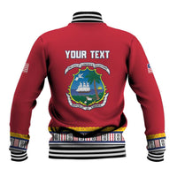 Personalized Liberia Dashiki Baseball Jacket Red Color - Wonder Print Shop