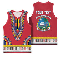Personalized Liberia Dashiki Basketball Jersey Red Color - Wonder Print Shop