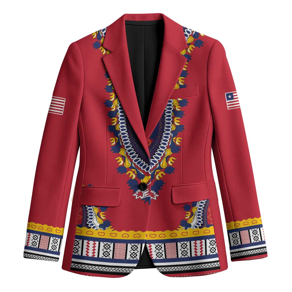 Personalized Liberia Dashiki Blazer Red Color - Wonder Print Shop