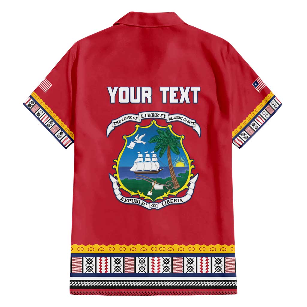 Personalized Liberia Dashiki Hawaiian Shirt Red Color - Wonder Print Shop