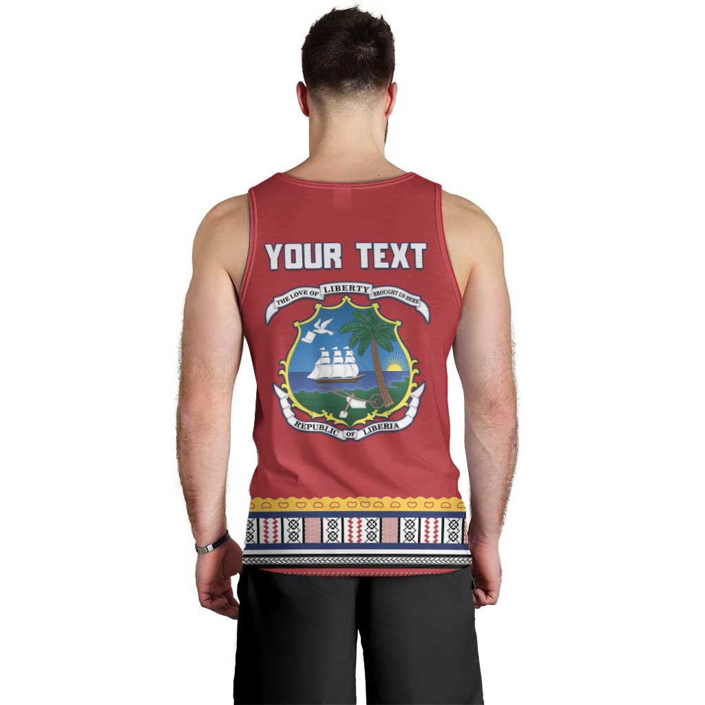 Personalized Liberia Dashiki Men Tank Top Red Color - Wonder Print Shop