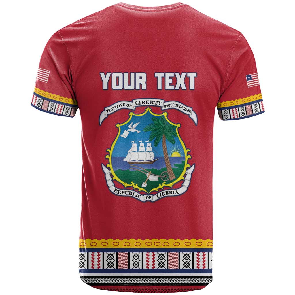Personalized Liberia Dashiki T Shirt Red Color - Wonder Print Shop