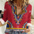 Personalized Liberia Dashiki Women Casual Shirt Red Color - Wonder Print Shop