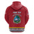 Personalized Liberia Dashiki Zip Hoodie Red Color - Wonder Print Shop