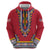 Personalized Liberia Dashiki Zip Hoodie Red Color - Wonder Print Shop