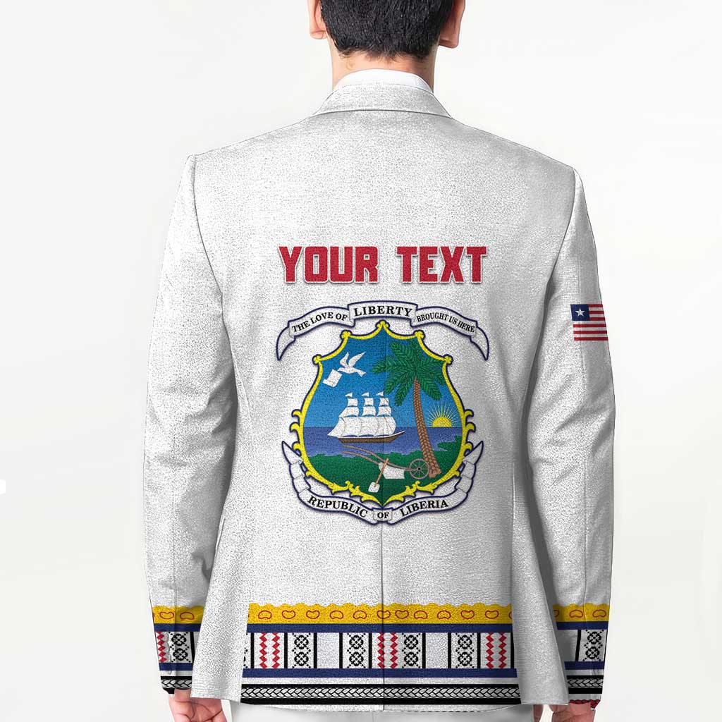 Personalized Liberia Dashiki Blazer White Color - Wonder Print Shop