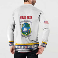 Personalized Liberia Dashiki Button Sweatshirt White Color - Wonder Print Shop