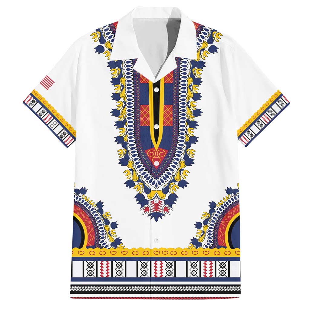 Personalized Liberia Dashiki Hawaiian Shirt White Color - Wonder Print Shop