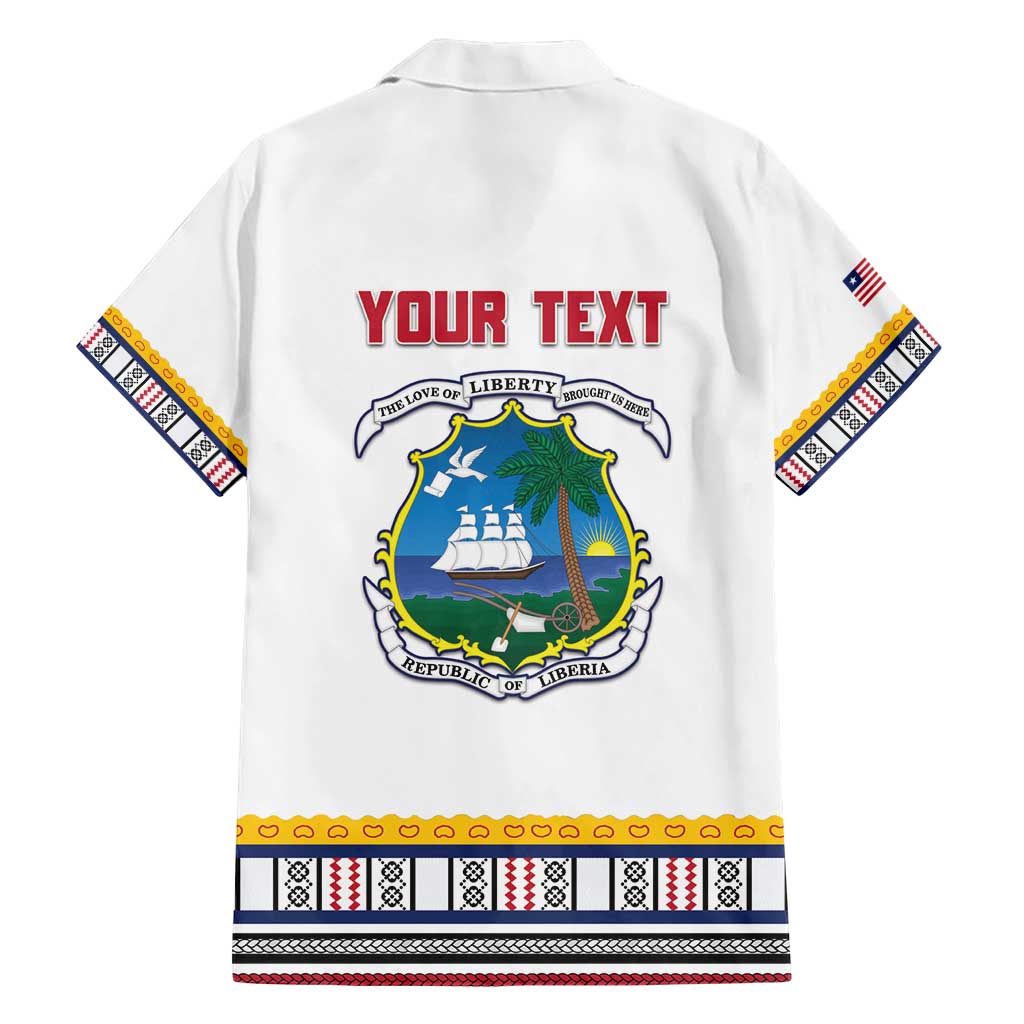 Personalized Liberia Dashiki Hawaiian Shirt White Color - Wonder Print Shop