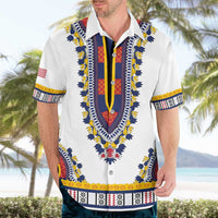 Personalized Liberia Dashiki Hawaiian Shirt White Color - Wonder Print Shop