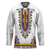 Personalized Liberia Dashiki Hockey Jersey White Color - Wonder Print Shop