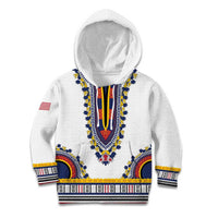 Personalized Liberia Dashiki Kid Hoodie White Color - Wonder Print Shop