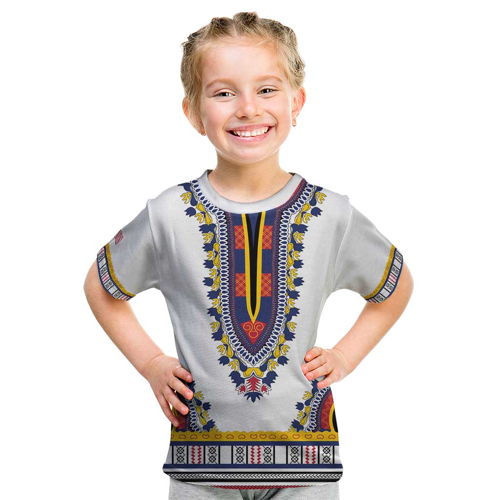 Personalized Liberia Dashiki Kid T Shirt White Color - Wonder Print Shop