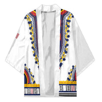Personalized Liberia Dashiki Kimono White Color - Wonder Print Shop