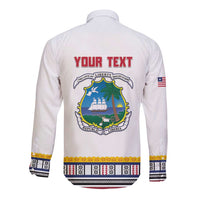 Personalized Liberia Dashiki Long Sleeve Button Shirt White Color - Wonder Print Shop