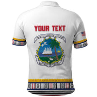 Personalized Liberia Dashiki Polo Shirt White Color - Wonder Print Shop