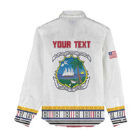 Personalized Liberia Dashiki Women Casual Shirt White Color - Wonder Print Shop