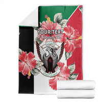 Personalised Sudan Independence Day Blanket Coat Of Arms Mix Hisbicus