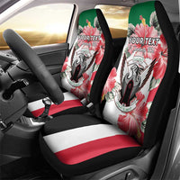 Personalised Sudan Independence Day Car Seat Cover Coat Of Arms Mix Hisbicus - Wonder Print Shop