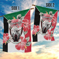 Personalised Sudan Independence Day Garden Flag Coat Of Arms Mix Hisbicus - Wonder Print Shop