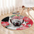 Personalised Sudan Independence Day Round Carpet Coat Of Arms Mix Hisbicus