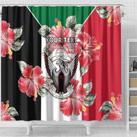 Personalised Sudan Independence Day Shower Curtain Coat Of Arms Mix Hisbicus