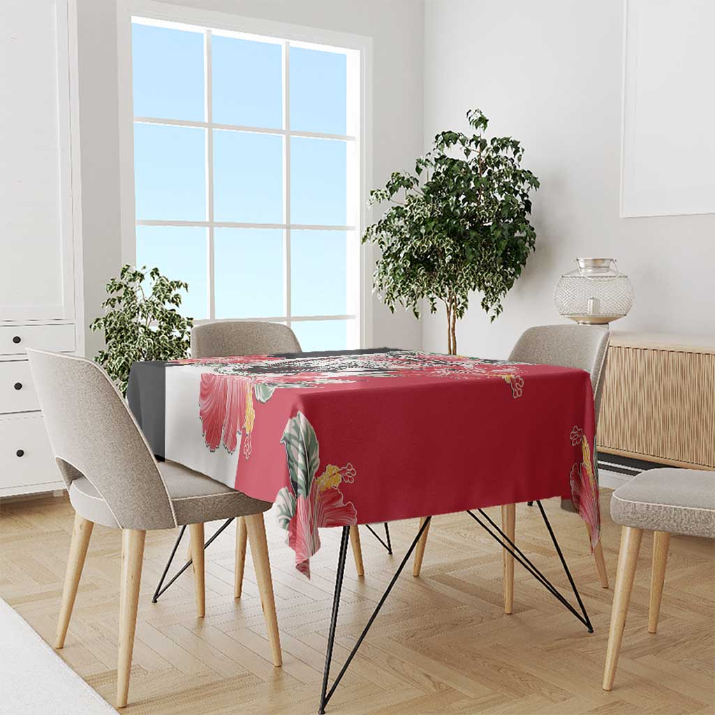 Personalised Sudan Independence Day Tablecloth Coat Of Arms Mix Hisbicus - Wonder Print Shop